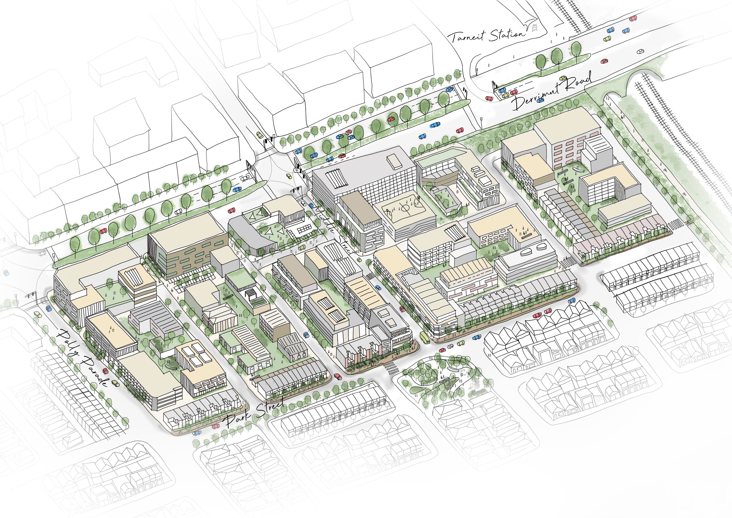 3D artistic impression of the area